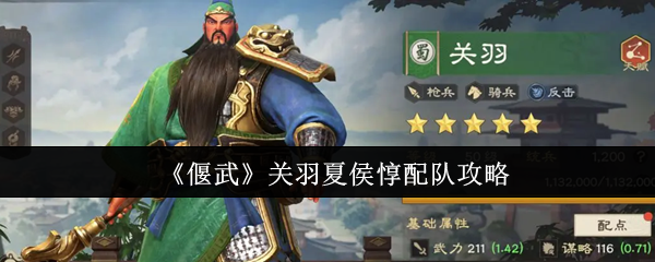 《偃武》关羽夏侯惇配队攻略