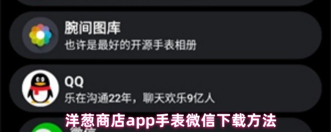 洋葱商店app手表微信下载方法