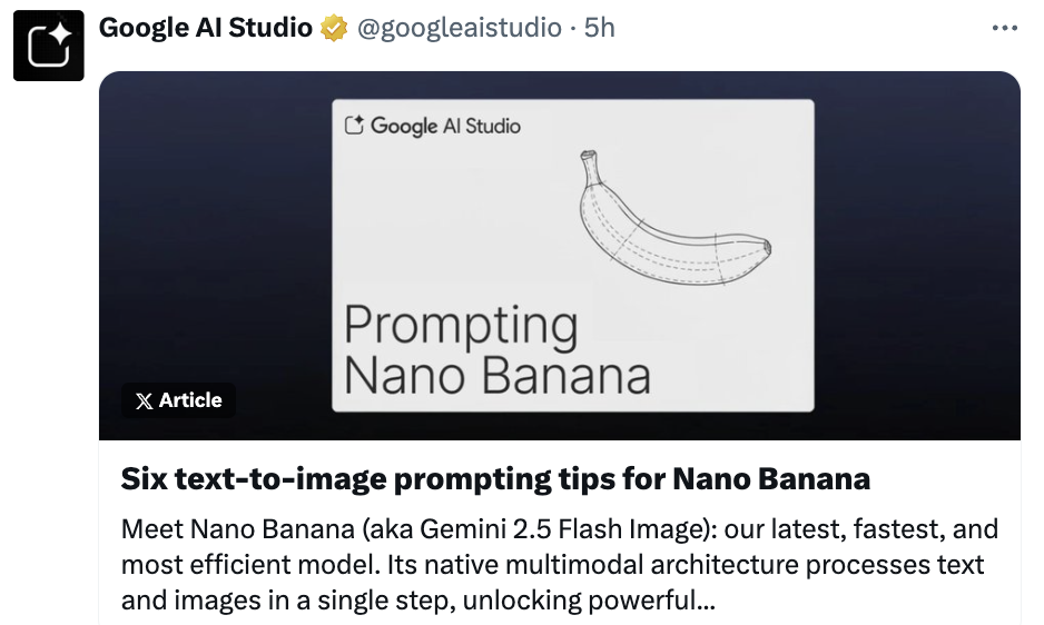 Nano Banana 官方提示词来了，附完整代码示例