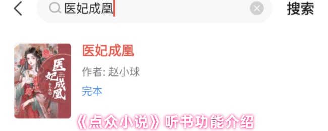 《点众小说》听书功能介绍