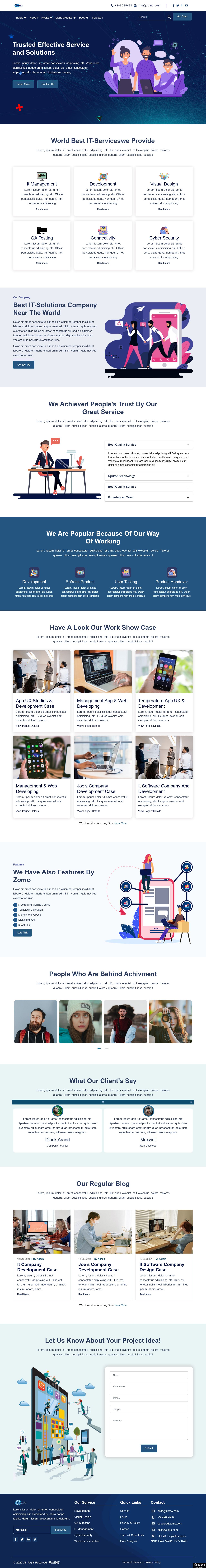 数字IT项目服务公司网站模板-PC预览