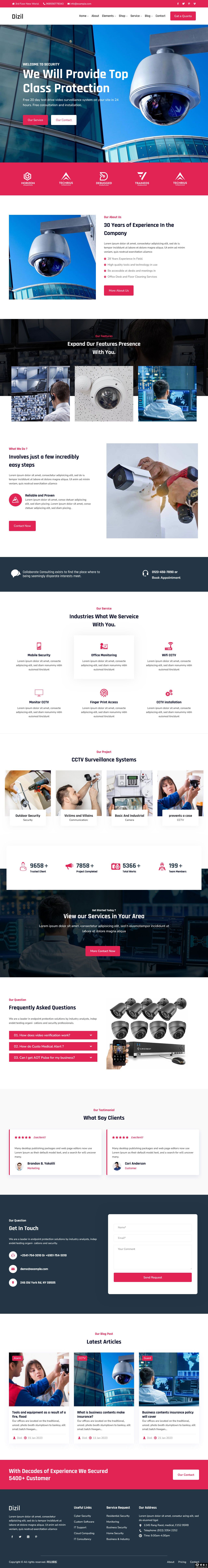 安全监控系统产品服务网站模板-PC预览