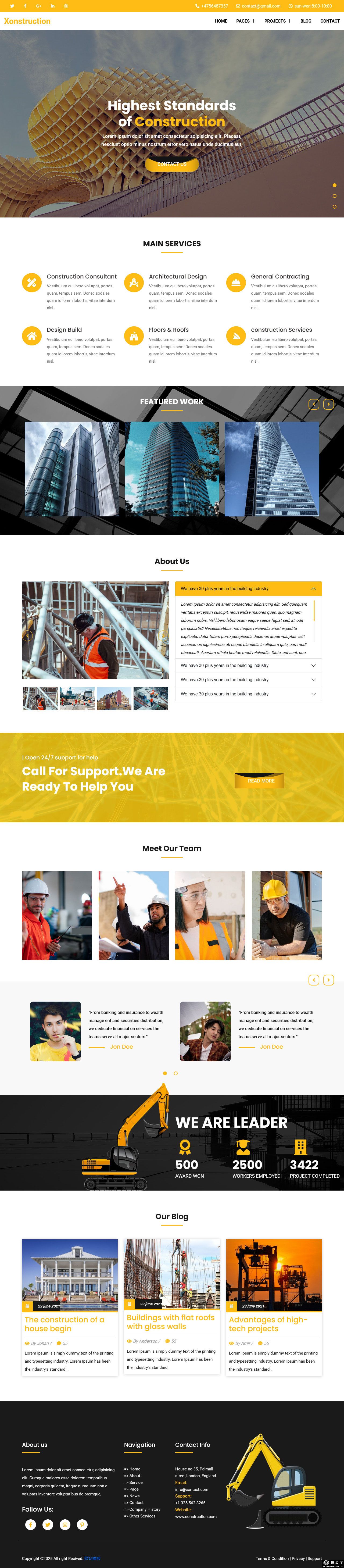 建筑构造设计公司网站模板-PC预览
