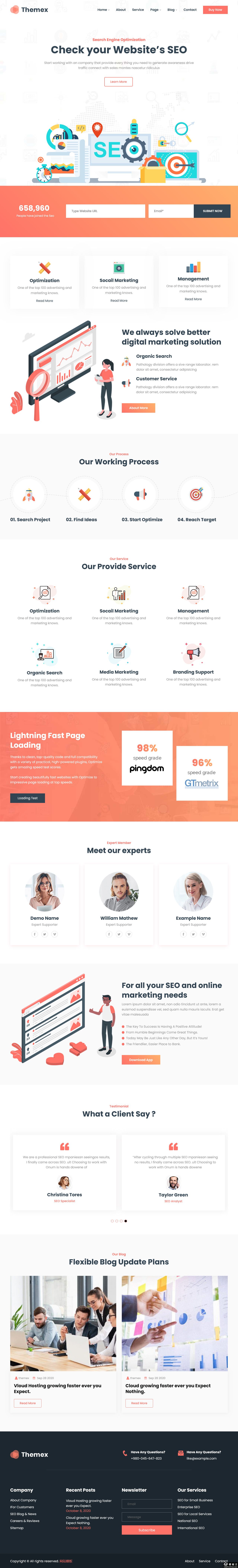 一站式创意数字营销服务网站模板