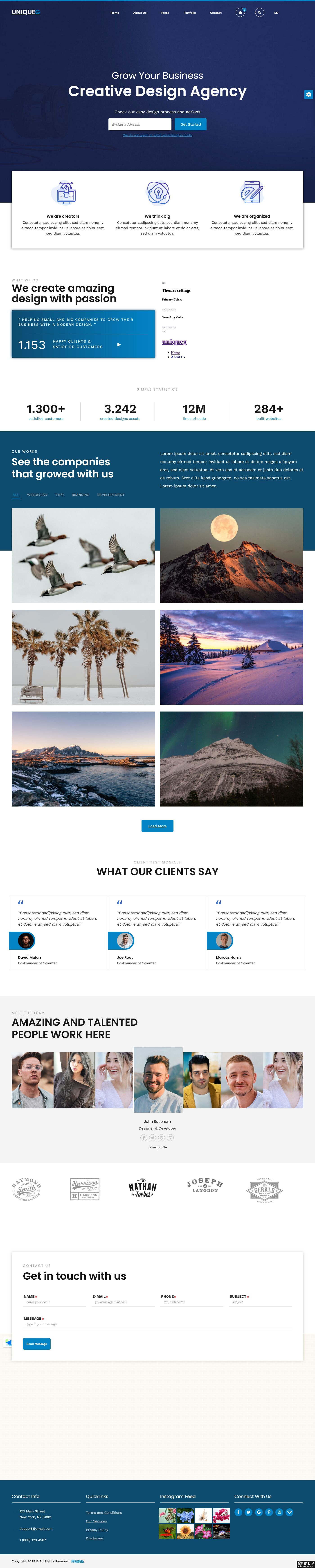 创意设计机构展示网站模板