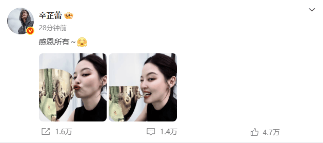 辛芷蕾获威尼斯电影节最佳女演员后发文：感恩所有