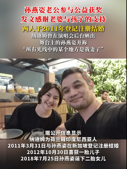 孙燕姿老公获红十字会表扬奖 发文感谢老婆孩子