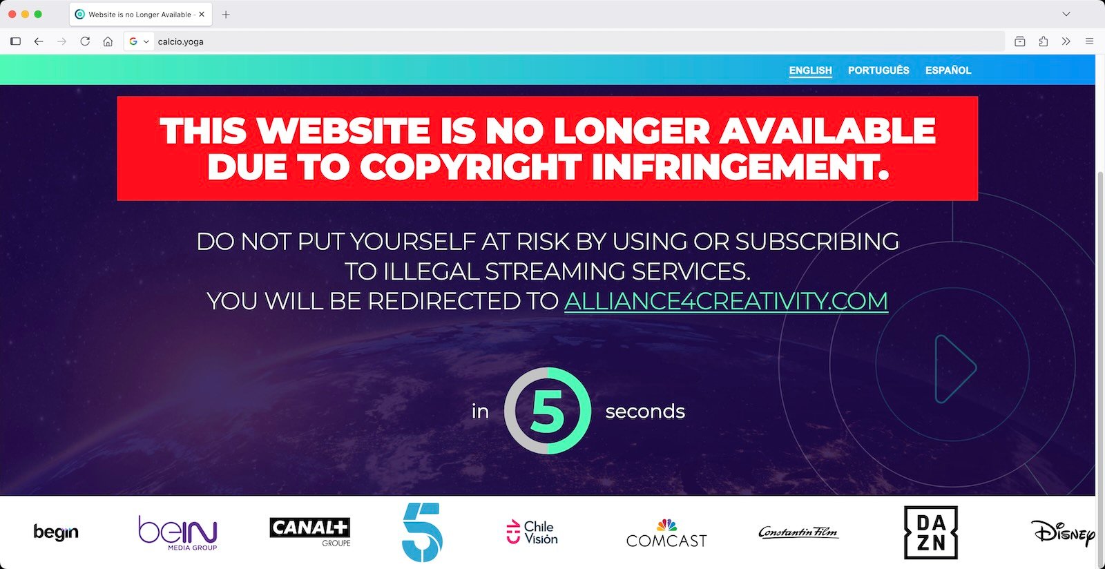 年访问 1.23 亿次的 Calcio 盗版体育直播网停运：涉 134 个域名，含欧冠、世界杯等赛事