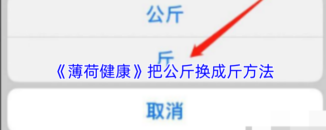《薄荷健康》把公斤换成斤方法