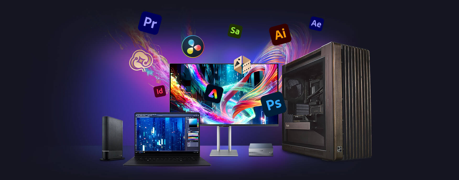 华硕 ProArt 创意国度系列走向“全家桶”，新增 BE5000 无线路由器和 8+2 口交换机