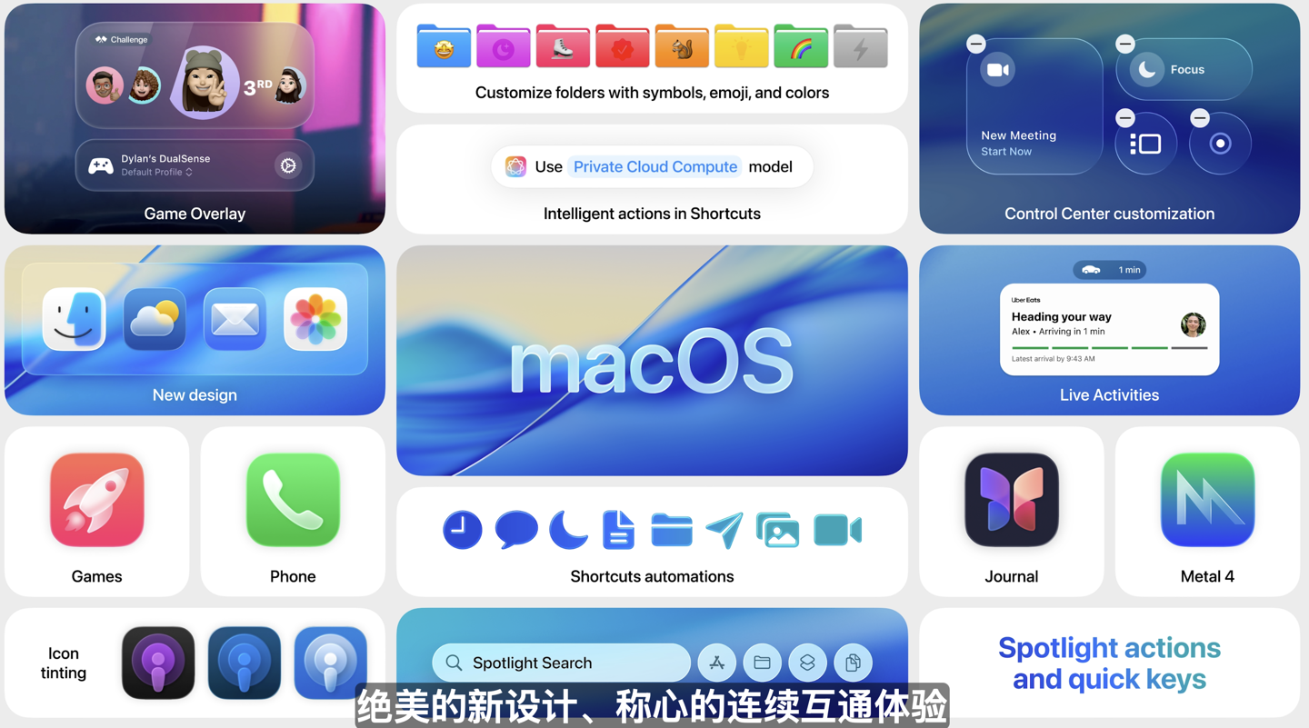 苹果 macOS 26 Tahoe 正式版推送：全新 Spotlight 聚焦、焕新玻璃风格界面