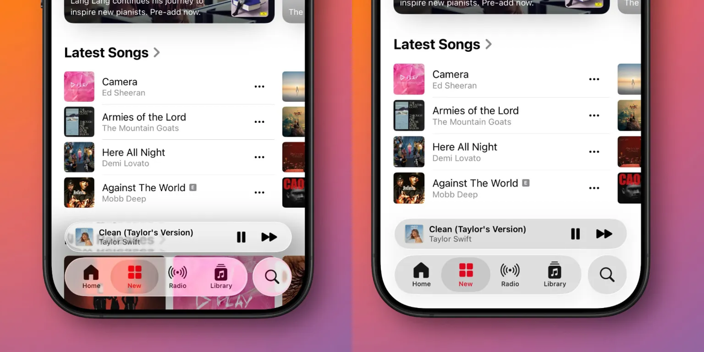 苹果 iOS 26 内置选项可削弱液态玻璃效果，界面更像 iOS 18