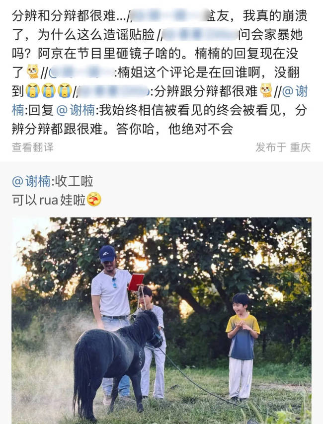 谢楠回复质疑吴京家暴的网友：他绝对不会
