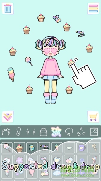 五彩少女换装游戏(粉彩女孩)