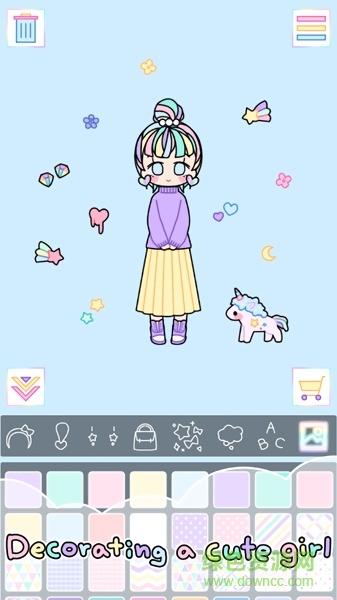 五彩少女换装游戏(粉彩女孩)