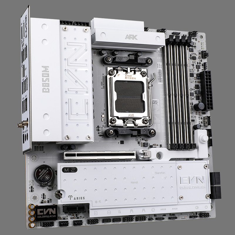 七彩虹公布 CVN B850M ARK FROZEN V14 主板：14 相 80A 核心供电，支持安全快拆