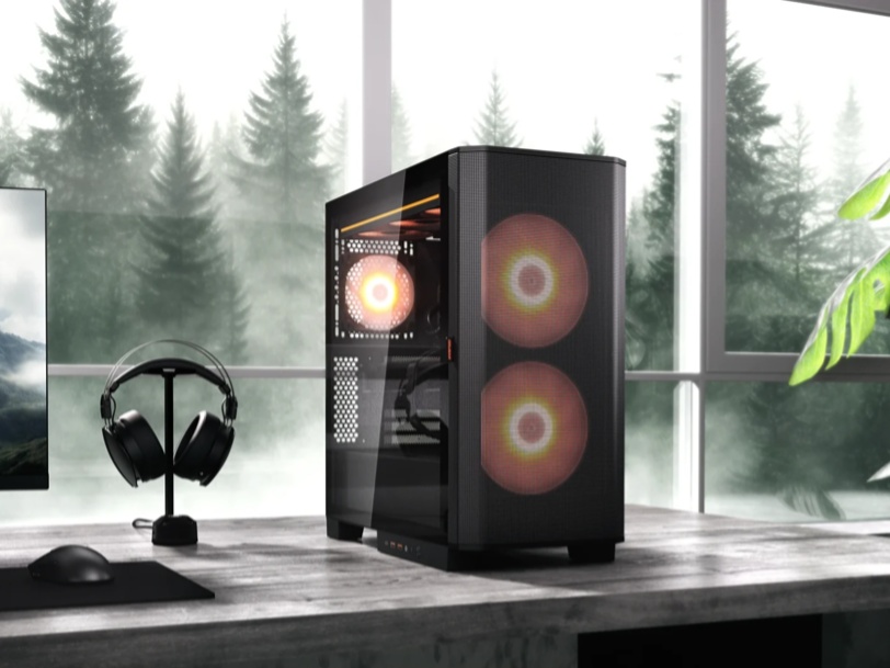 骨伽推出 Airface Flo RGB 中塔机箱：MESH 前板预装双 180mm 风扇