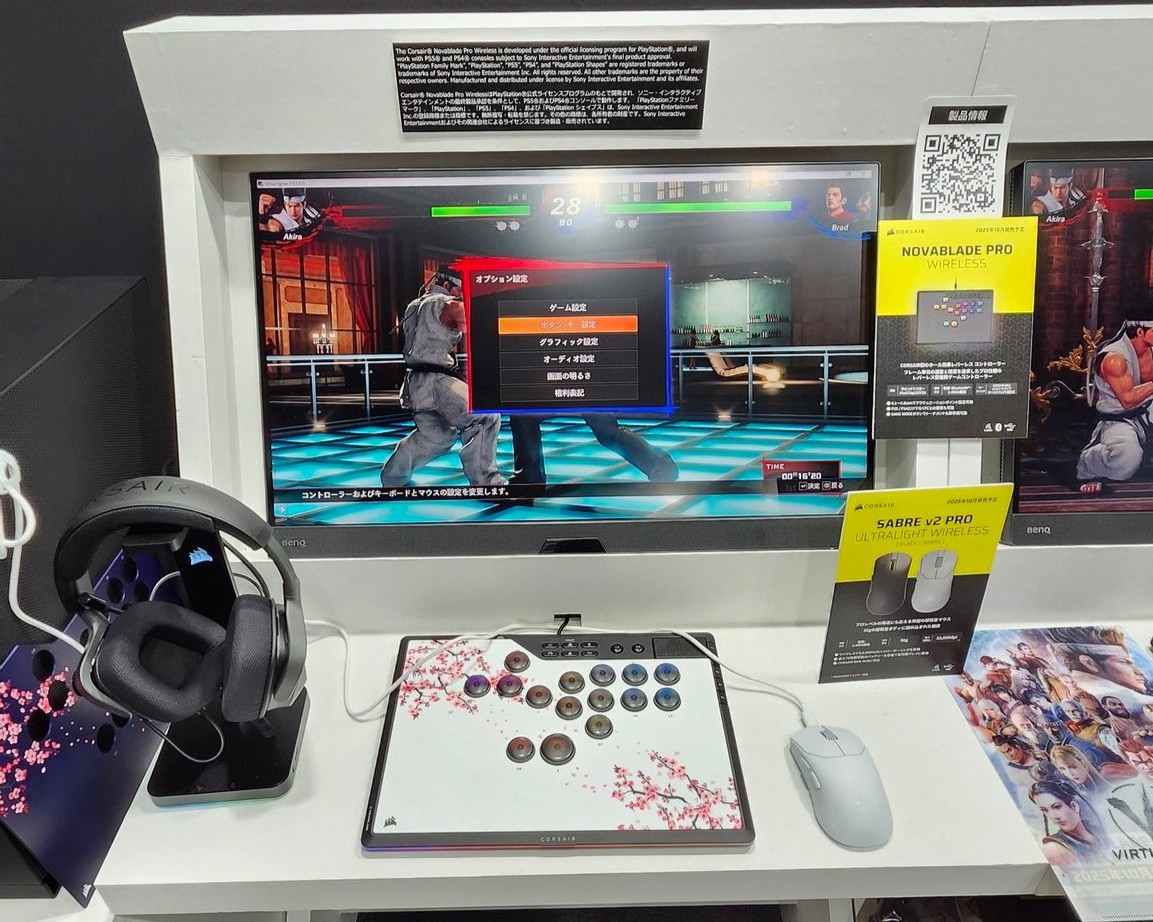 海盗船首款无摇杆手台 NOVABLADE PRO WIRELESS 亮相：霍尔效应按键，PS 授权