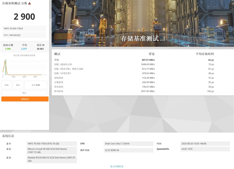 最高温度仅46度的长江存储PC450 SSD！机械革命耀世16 Ultra评测：超过200W的整机性能释放 