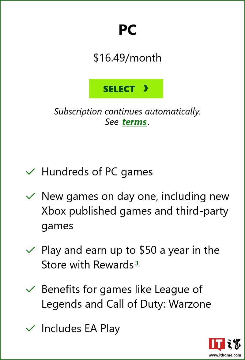 11.99 美元 ➡ 16.49 美元，微软 Xbox PC Game Pass 订阅月付涨价约 37.5%