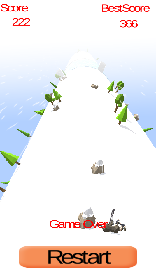 滑雪道跑步
