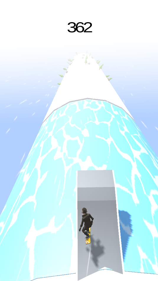 滑雪道跑步