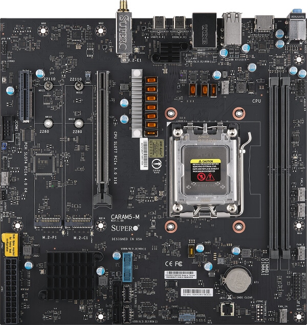 超微推出首款 AMD 平台 SuperO 主板 CARAM5-M，横置处理器与内存槽
