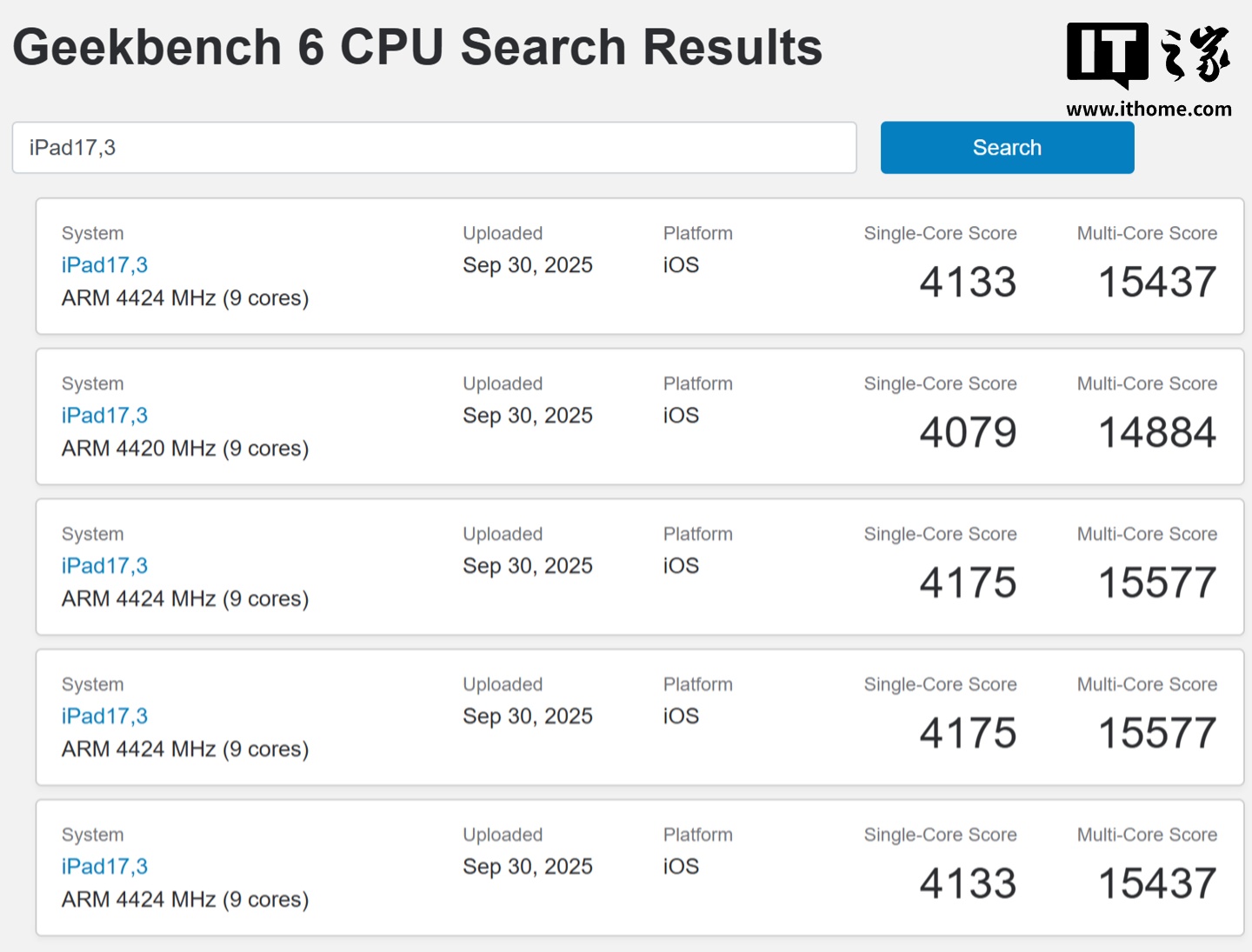 苹果 M5 iPad Pro 跑分曝光：单核较 M4 款提高 12%、多核提高 15%