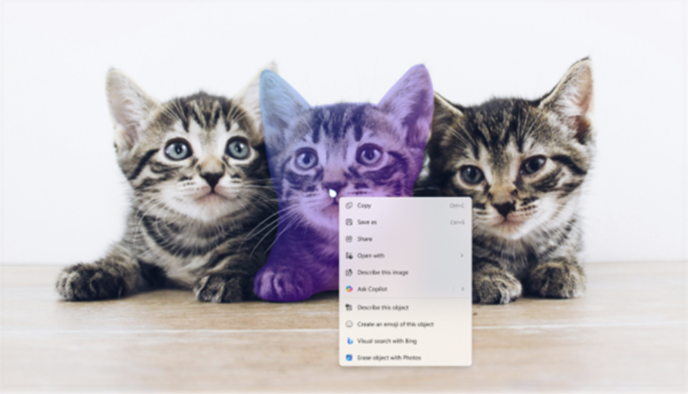 微软推 Win11 Beta / Dev 26x20.6772 预览版：新增“图片对象选择”功能，实现照片中“一键抠图”