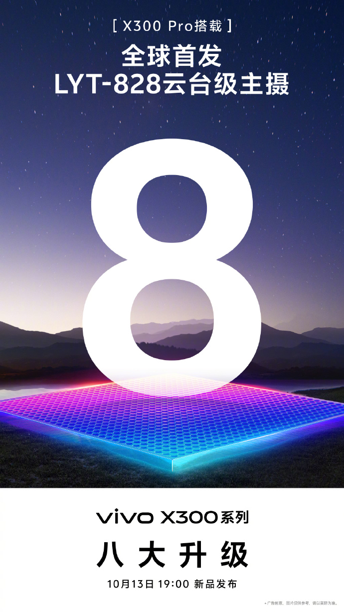 全球首发：vivo X300 Pro 手机搭载 LYT-828 云台级主摄
