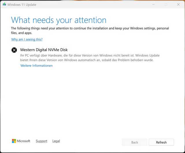 部分西数 / 闪迪 NVMe SSD 用户反馈不兼容 Win11 25H2 更新