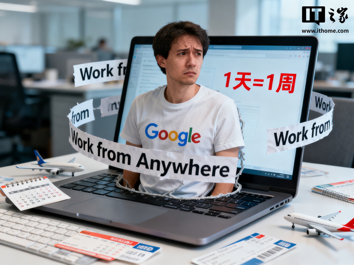 谷歌进一步收紧远程办公政策：每年“随地办公”最长四周，一天也算一周
