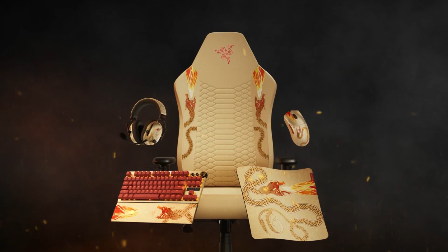 雷蛇官宣《CS2》联名外设第二弹，包含旋风黑鲨 V3 Pro 耳机与风神 V2 X 座椅