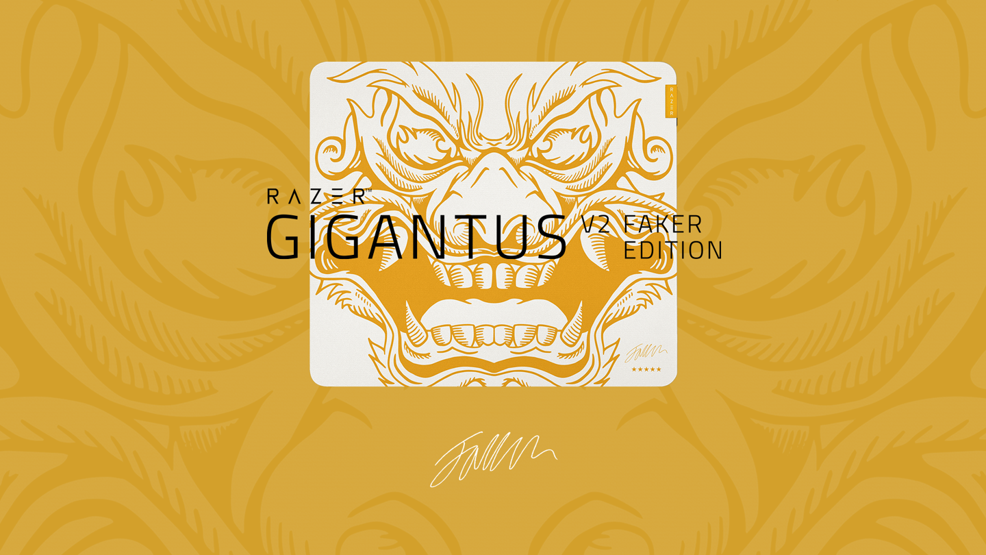 致敬 S14 第五冠队服，雷蛇推出巨甲虫 GIGANTUS V2 Faker 款游戏鼠标垫