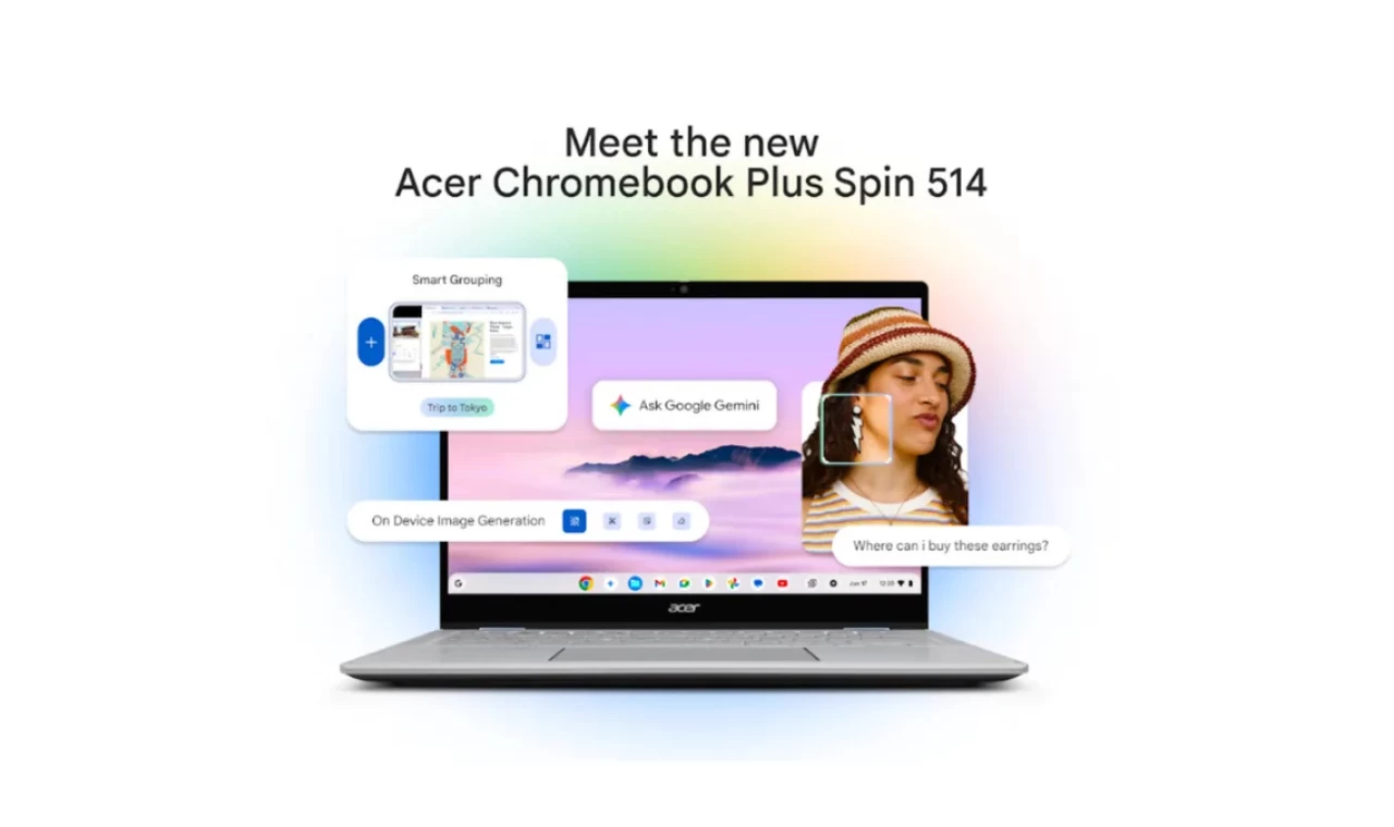 宏碁发布 Chromebook Plus Spin 514：联发科 Kompanio Ultra 芯片，AI 算力 50 TOPS