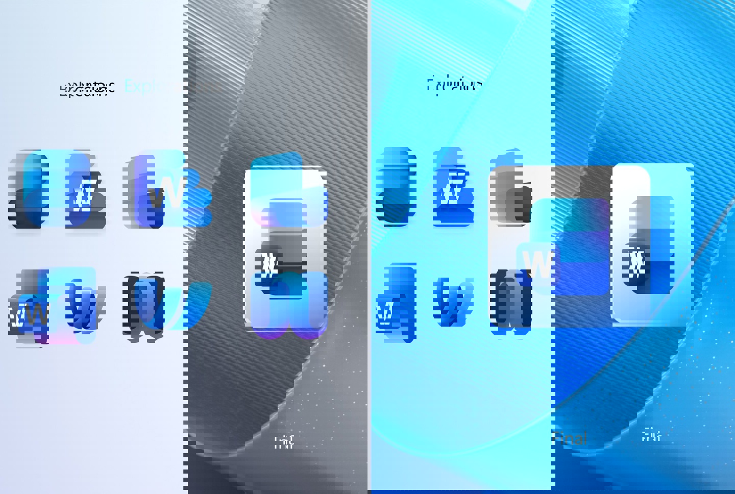 微软公布 Office 新版图标“废案”：采用渐变色，形态更大胆