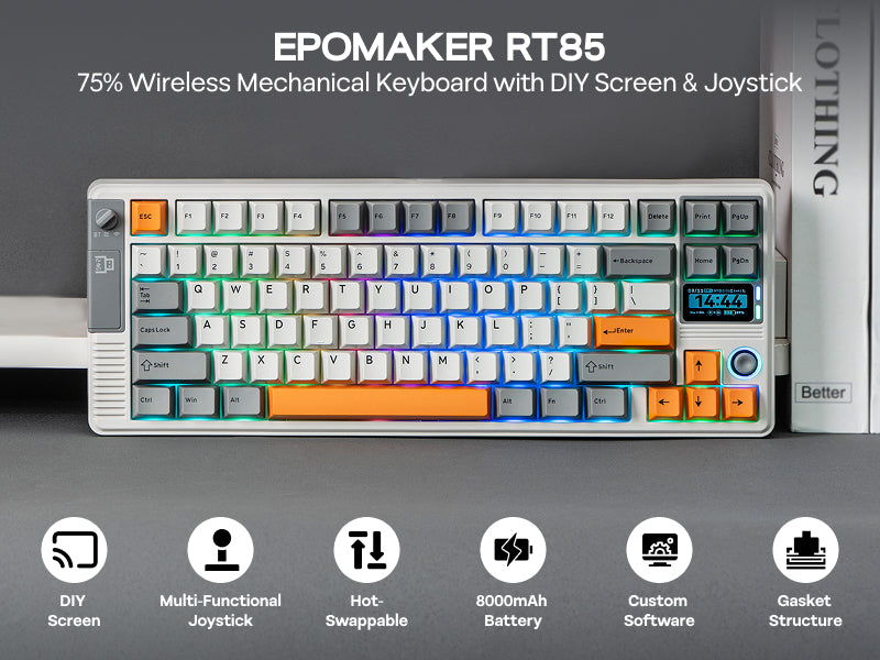EPOMAKER 推出复古 75% 三模无线机械键盘 RT85，499 元