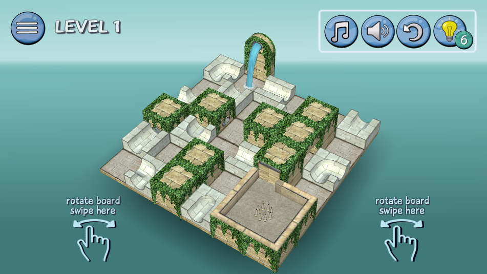 流水喷泉3D拼图