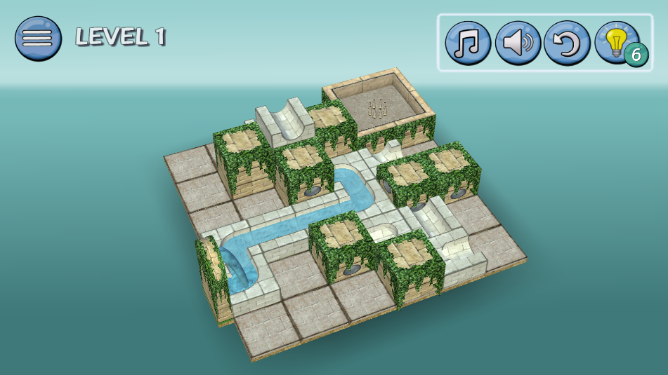 流水喷泉3D拼图