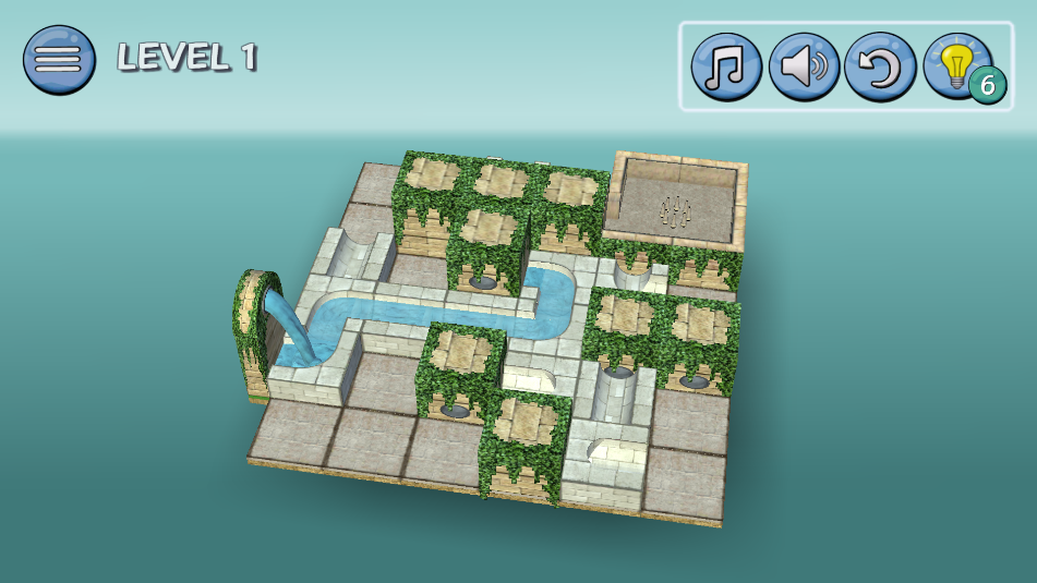 流水喷泉3D拼图