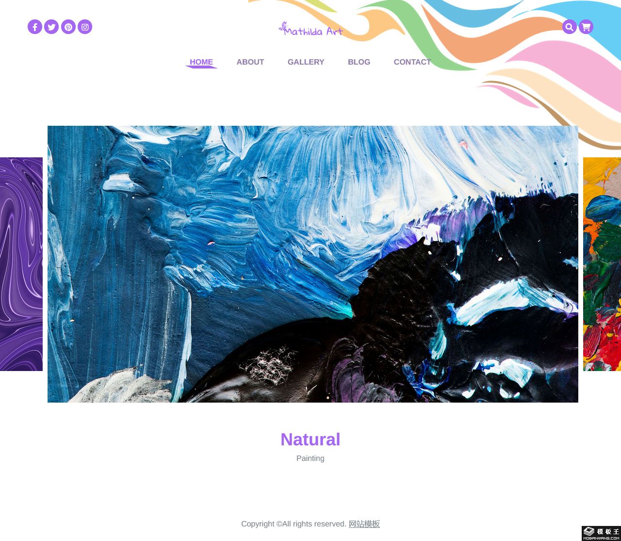 简美艺术画廊网站模板-PC预览