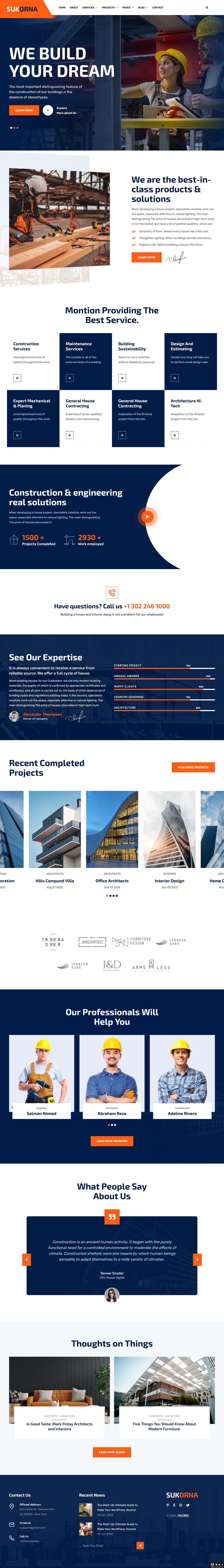 建筑与工程综合服务网站模板