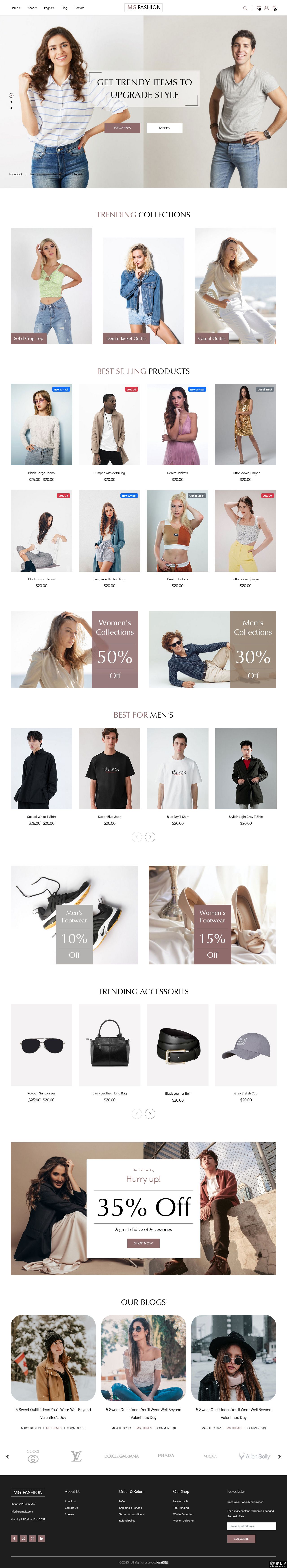 时尚流行服饰电商网站模板