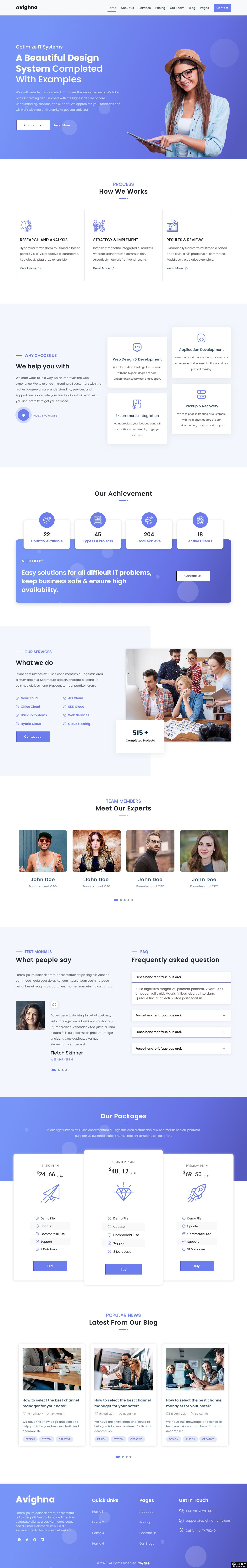 全能商业项目服务网站模板