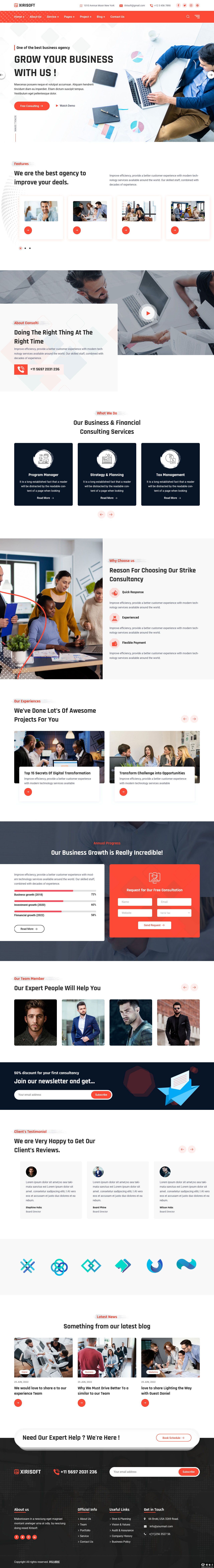 战略规划商业咨询网站模板