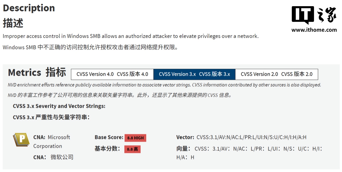 请立即更新：微软 Win10 / Win11 SMB 漏洞披露，可接管你的电脑