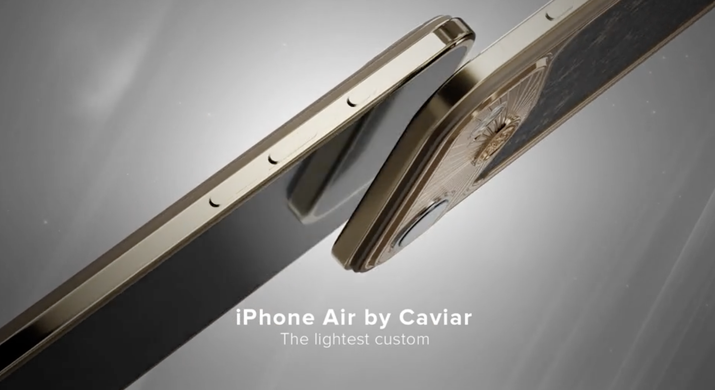 奢华定制品牌 Caviar 为苹果 iPhone Air 推出“Airline”定制机型：引入 24K 金等材质，售 7610 美元起