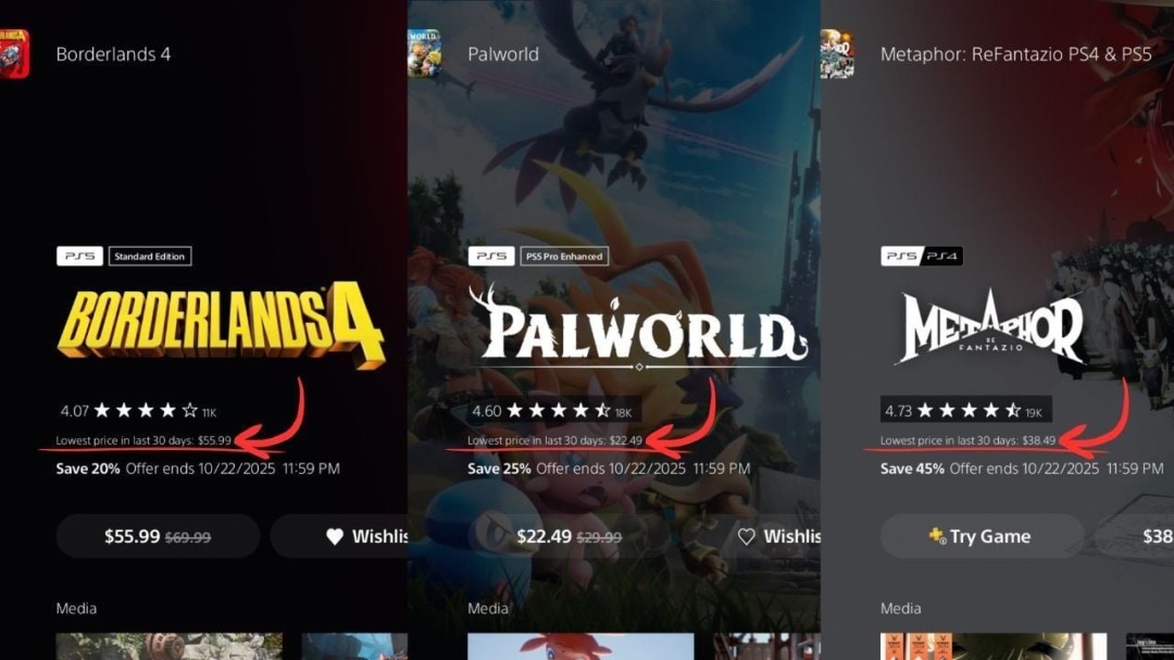 索尼悄悄调整主机端 PSN 商店，明确展示促销游戏过去 30 天内最低价格