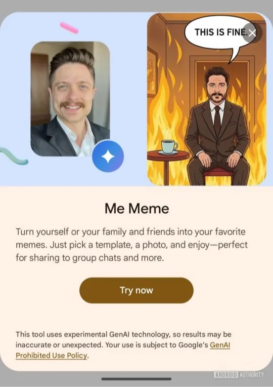 把自己的照片变成表情包，谷歌相册“Me Meme”新功能曝光