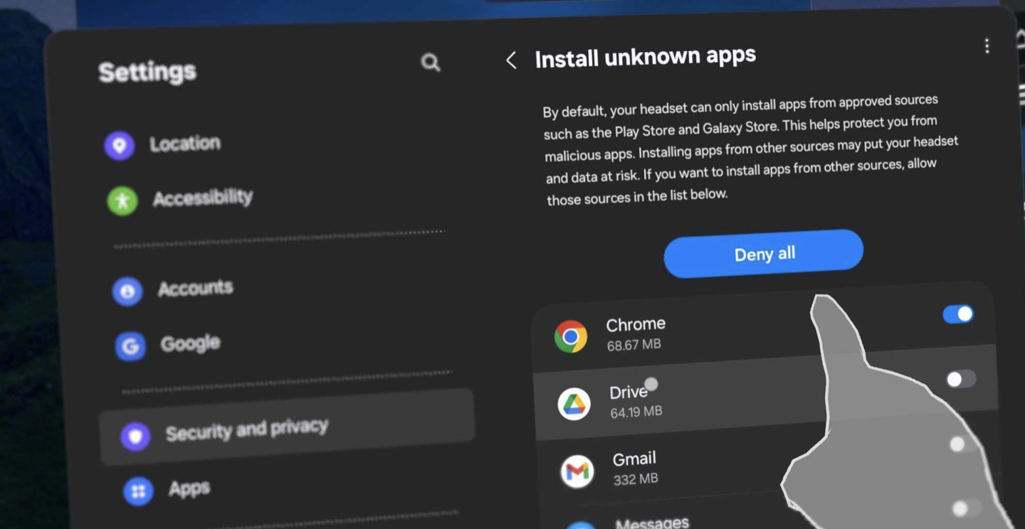 三星 Galaxy XR 头显可直接安装安卓 APK 应用,同时支持解锁 Bootloader